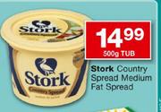 Stork Country Spread Medium Fat Spread-500g Tub