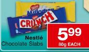 Nestle Chocolate Slabs-80g Each