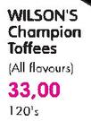 Wilson's Champion Toffees-120's