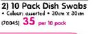 Caterers Choice 10 Pack Dish Swabs-Per 10's Pack