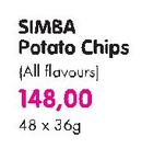 Simba Potato Chips(All Flavours)-48x36gm
