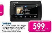 Philips 4.3" Touch Screen MP3 Player