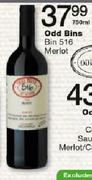 Odd Bins Bin 516 Merlot-750ml Each