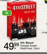  4th Street Natural Sweet Red/Rose-3L Each