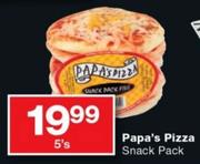 Papa's Pizza Snack Pack-5's
