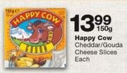 Happy Cow Cheddar/Gouda Cheese Slices-150gm Each
