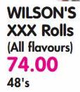 Wilson's XXX Rolls(All Flavours)-48's
