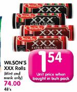 Wilson's XXX Rolls(Mini And Music Only)-48's