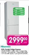 Hisense 359L Combi Fridge Freezer H3598WH