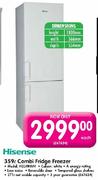 Hisense 359L Combi Fridge Freezer H3598WH