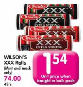 Wilson's XXX Rolls(Mint And Musk Only)-48's