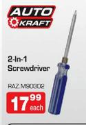 Auto Kraft 2 In 1 Screwdriver
