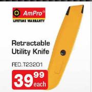 Ampro Retractable Utility Knife