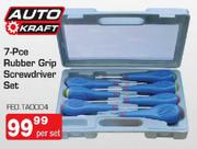 Auto Kraft 7 Pcs Rubber Grip Screwdriver Set