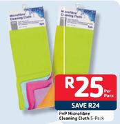 PnP 5-Pack Microfibre Cleaning Cloth 