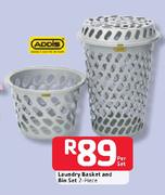 Addis 2-Piece Laundry Basket And Bin Set
