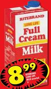 Ritebrand Long Life Full Cream Milk Assorted-1Ltr