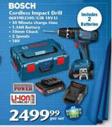 Bosch Cordless Impact Drill 06019D2300/GSB 18V-LI
