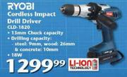 Ryobi Cordless Impact Drill Driver CLD-1820