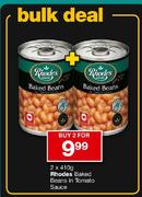 Rhodes Baked Beans in Tomato Sauce-2 x 410g
