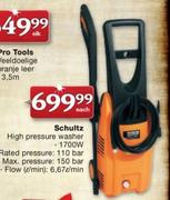 Schultz 1700W High Pressure Washer