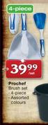 prochef 4 Piece Brush Set in Assorted Colours-Per Set