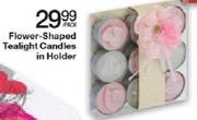 Flower Shaped Tealight Candles In Holder