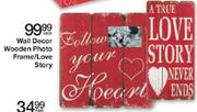 Wall Decor Wooden Photo Frame/Love Story-Each
