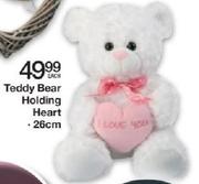 Teddy Bear Holding Heart 26cm