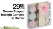 Flower Shaped Tealight Candles In Holder Pack