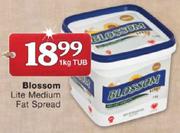 Blossom Lite Medium Fat Spread Tub-1kg