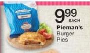 Pieman's Burger Pies Each