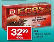I&J Flaming Good Burgers-500g 