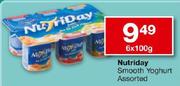 Nutriday Smooth Yoghurt Assorted- 6 x 100g