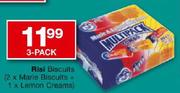 Risi Biscuits (2 x Marie Biscuits + 1 x Lemon Creams) - 3 Pack