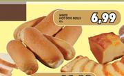 White Hot Dog Rolls-6's