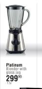 Platinum Blender With Glass Jug-1.5Ltr