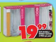 lite Hi-Ball/Whisky Glasses-3 Piece Per Pack