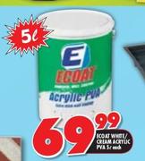 Ecoat White/Cream Acrylic PVA-5L Each