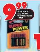 Super Power AAA/AA Zinc Carbon Batteries-4 Pack