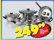 Value Vlekvrye Staal Kookwarestel-12 Stuk