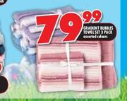 Gradient Bubbles Towel Set-3 Pack
