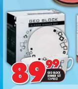 Geo Block Dinner Set-12 Piece