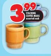 Stacking Coffee Mugs Assorted-Each