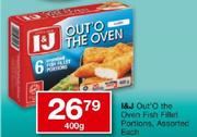 I&J Out'O The Oven Fish Fillet Portions-400gm Each