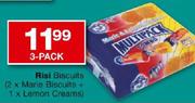 Risi Biscuits(2x Marie & 1x Lemon Cream Biscuits Pack)-Per 3 packs