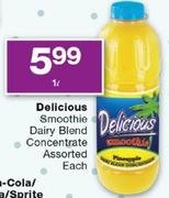 Delicious Smoothie Dairy Blend Concentrate Assorted-1Ltr