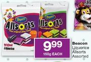 Beacons Liquorice Allsorts Assorted-150g Each