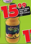Clover Krush 100% Juice Blend Assorted-1.5L