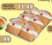 Sweet-Dessert Topping Buns-6's Per Pack